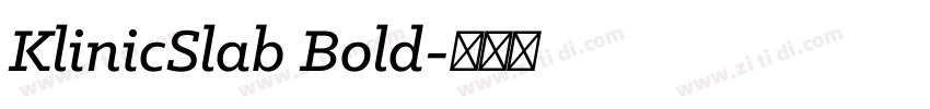 KlinicSlab Bold字体转换